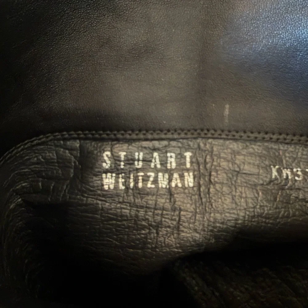 Stuart Weitzman Leather Knee-High Black Boots (US 9)